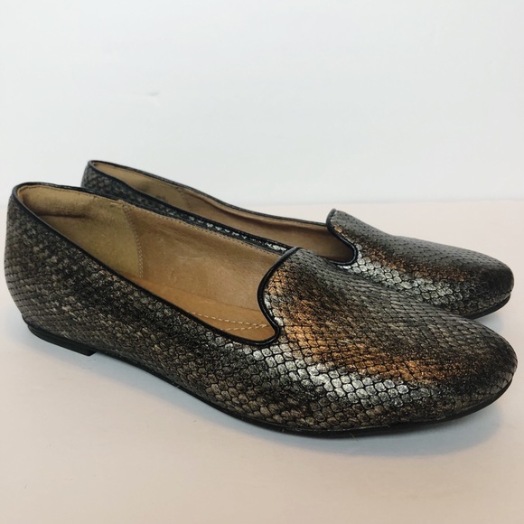 clarks snakeskin flats